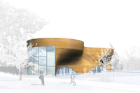 Centros Lúdico - Termales en Pontevedra. Concurso: 1º premio. Año de realización: 2008